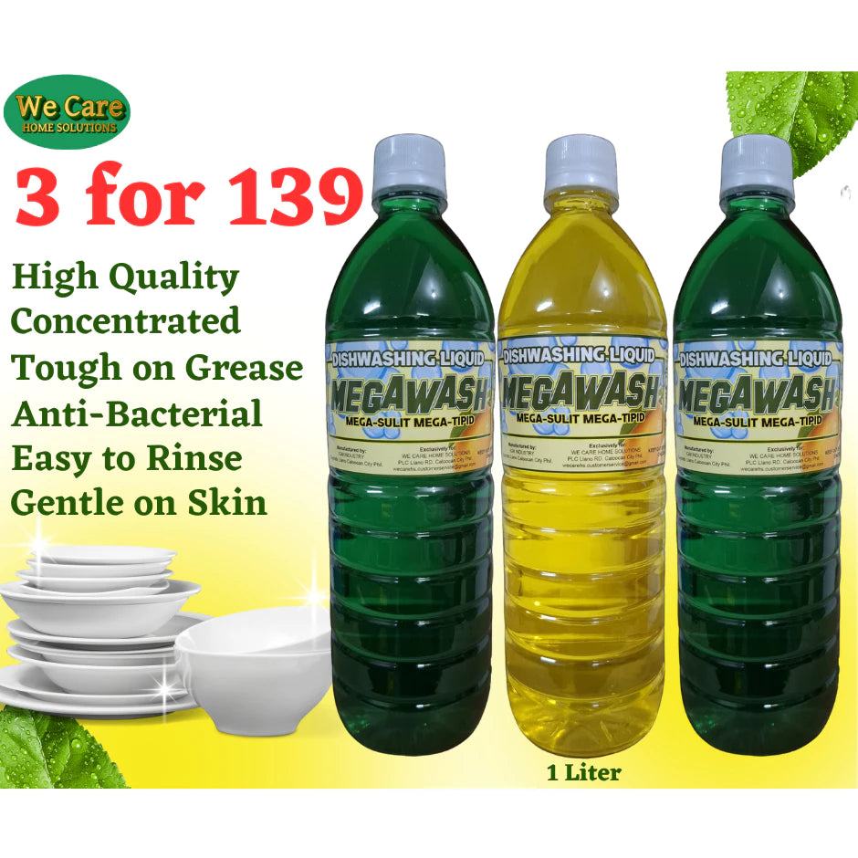 MEGAWASH Dishwashing Liquid 1 Liter (3 for 139)