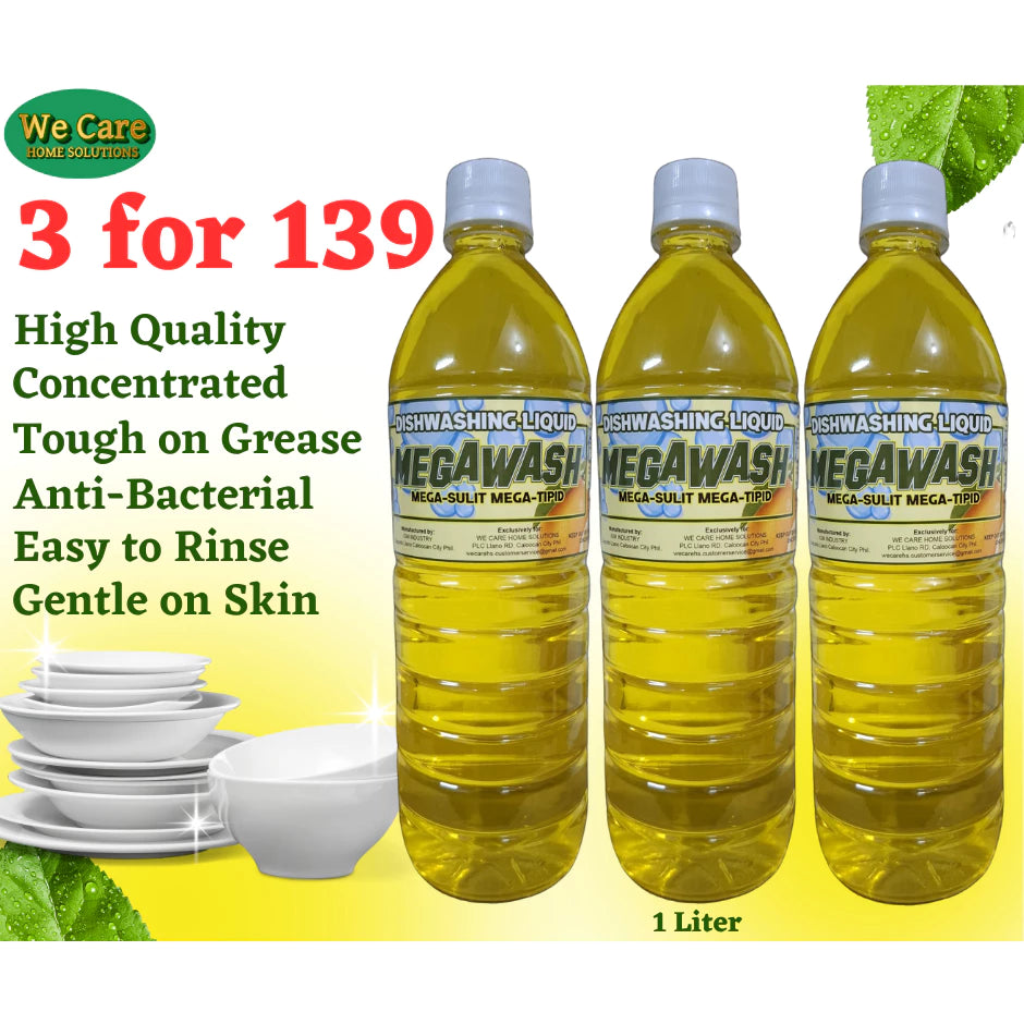 MEGAWASH Dishwashing Liquid 1 Liter (3 for 139)