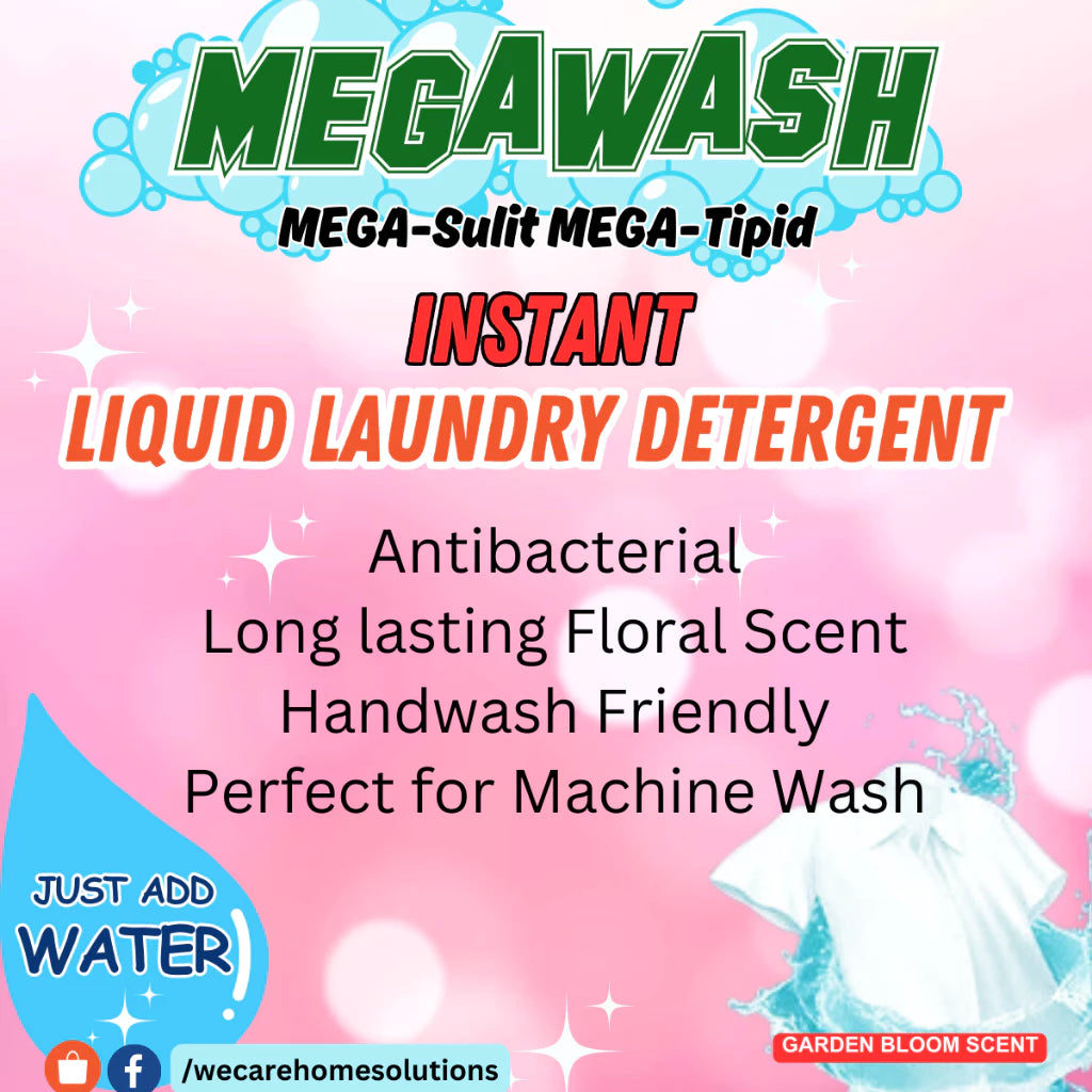 Instant DIY Liquid Laundry Detergent Just Add Water Ready to Use Garden Bloom Scent